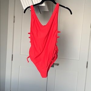 sexy hot pink bathing suit